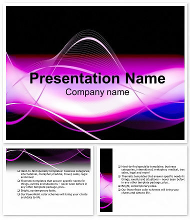 Purple Wave PowerPoint templates | ImagineLayout.com