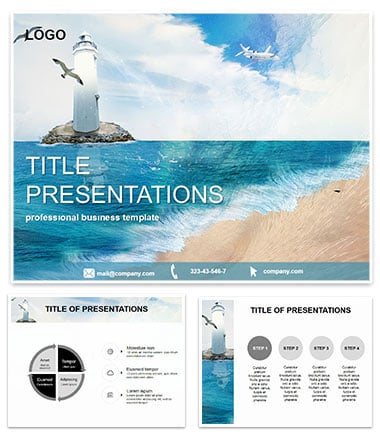 Sea and Lighthouse PowerPoint Templates | ImagineLayout.com